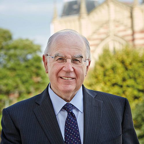 A smiling Sir Alan Langlands.