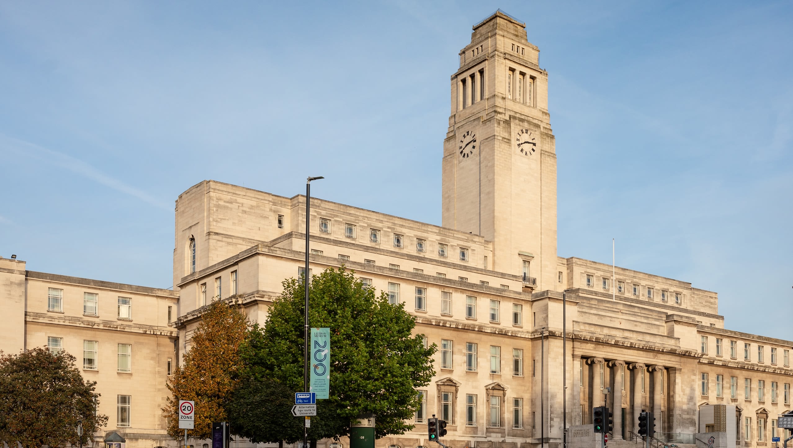 The Parkinson Building on a sunny day with blue sky
