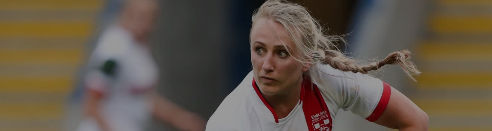 Action shop of Jodie Cunningham playing rugby league for England