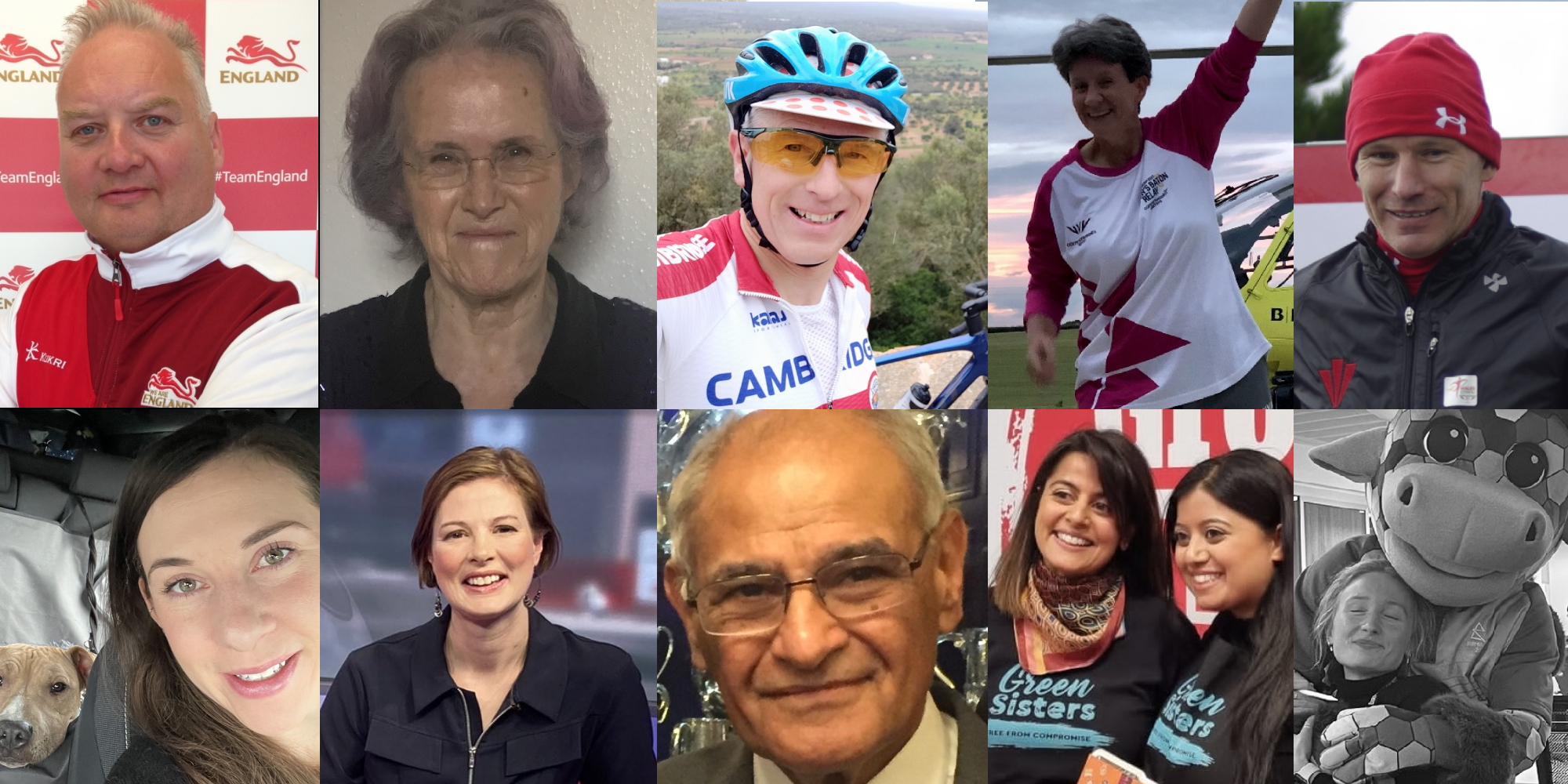 A collage of Leeds alumni profile shots involved in the Commonwealth Games