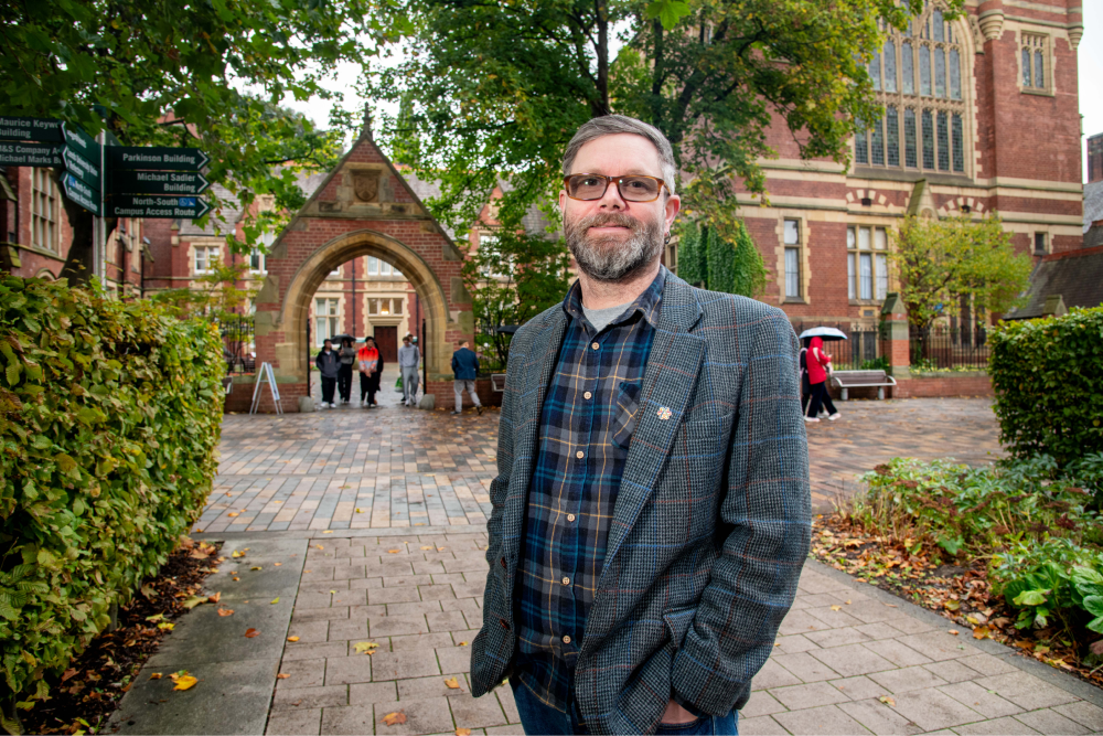 Profile image of a man in front of Clothworkers Court