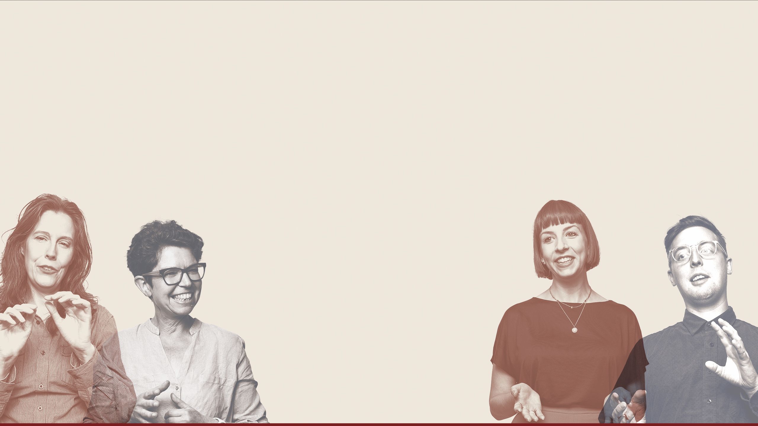Portraits of Dr Cath Nicholls, Dr Alexa Ruppertsberg, Shauni Sanderson and Andy Guy